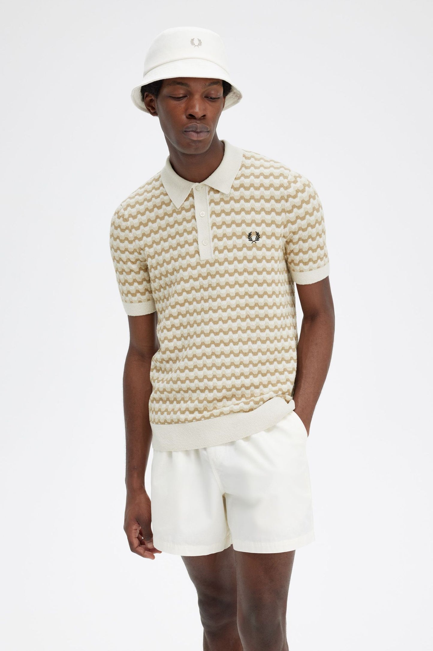 Fred Perry Boucle Jacquard Knitted Shirt