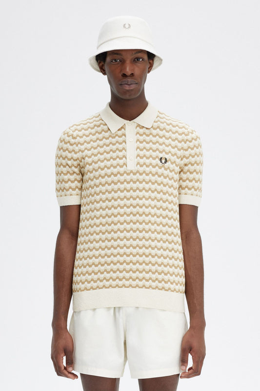 Fred Perry Boucle Jacquard Knitted Shirt