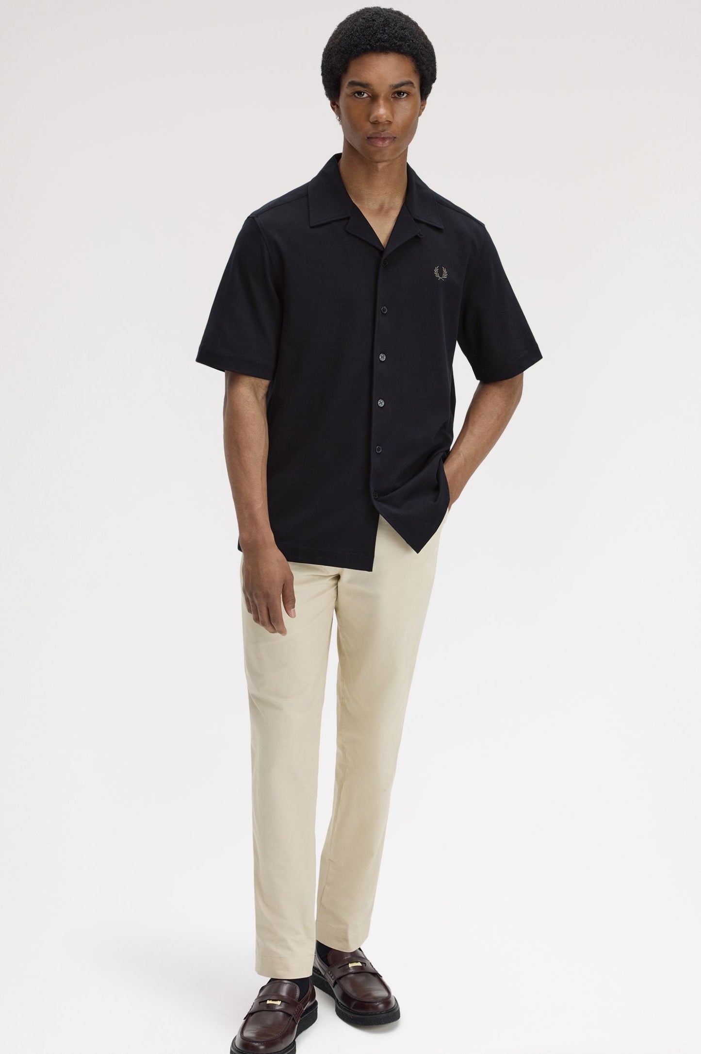 Fred Perry Compress Mesh Revere Collar Shirt M1745