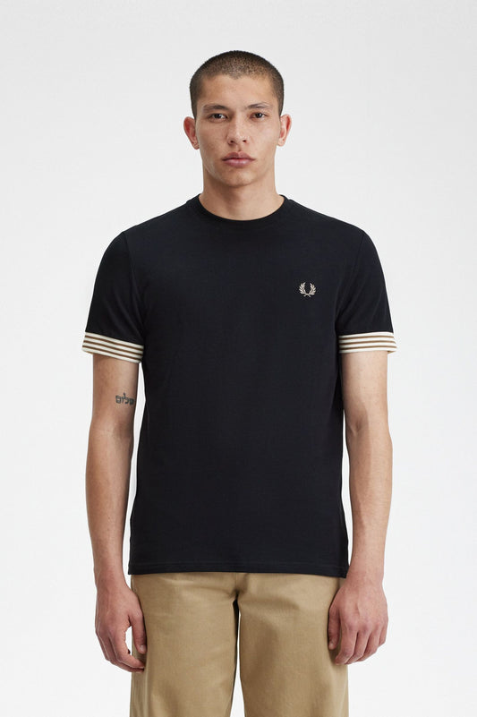 Fred Perry Striped Cuff T-Shirt