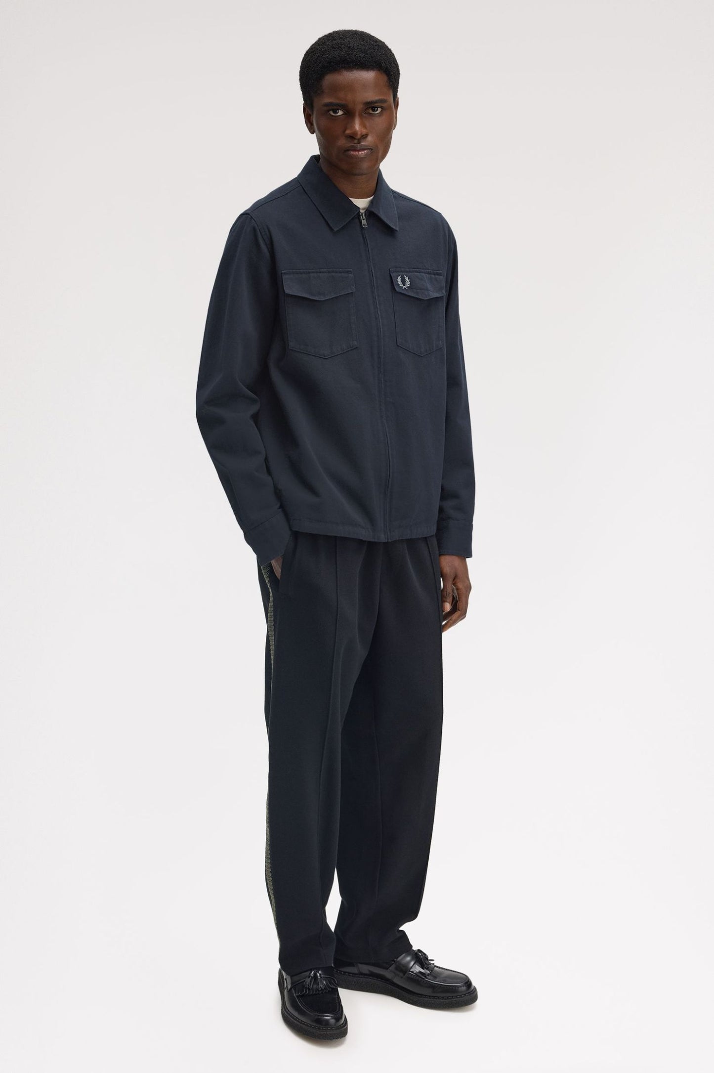 Fred Perry Twill Zip Through Overshirt