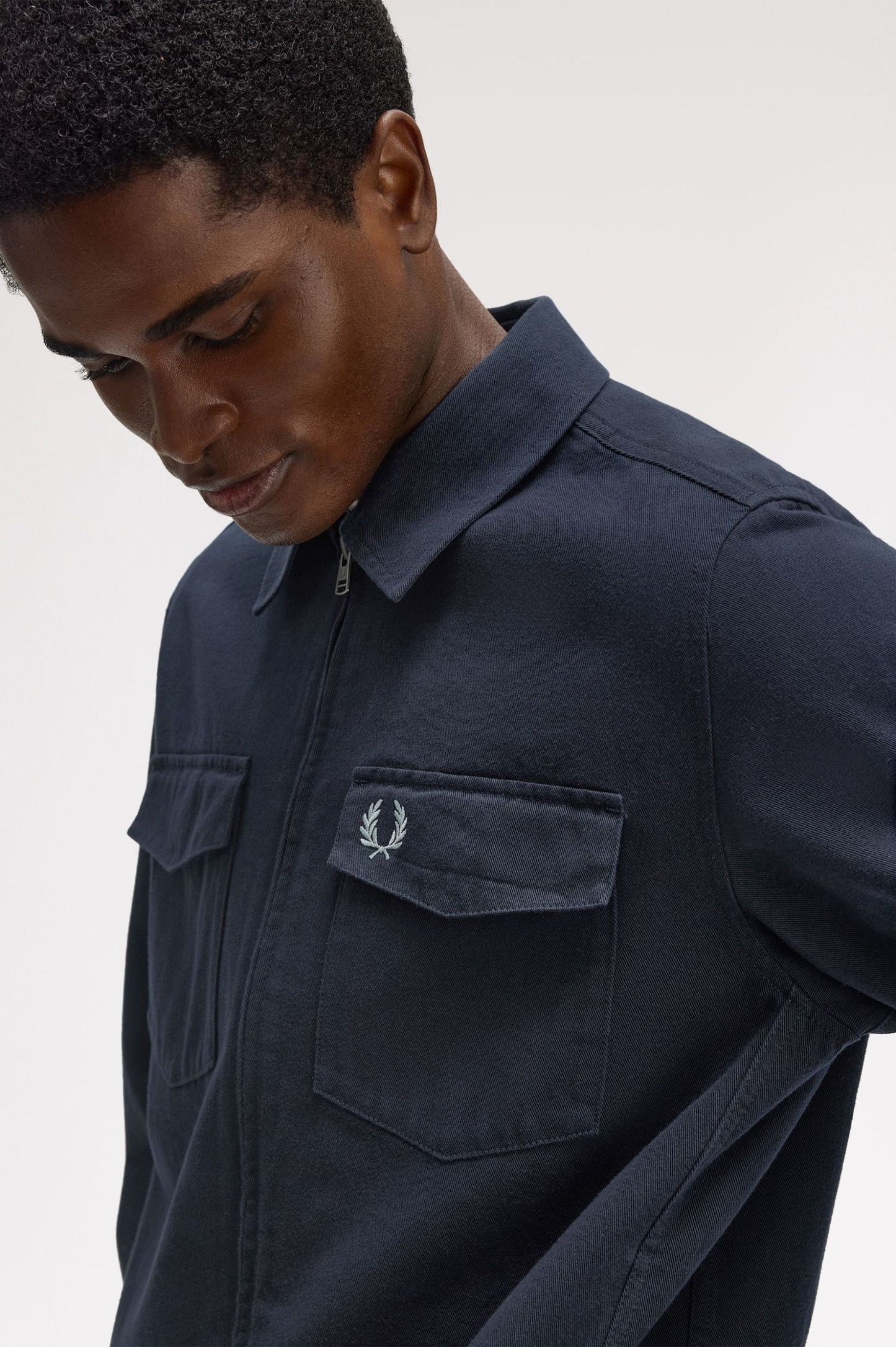 Fred Perry Twill Zip Through Overshirt