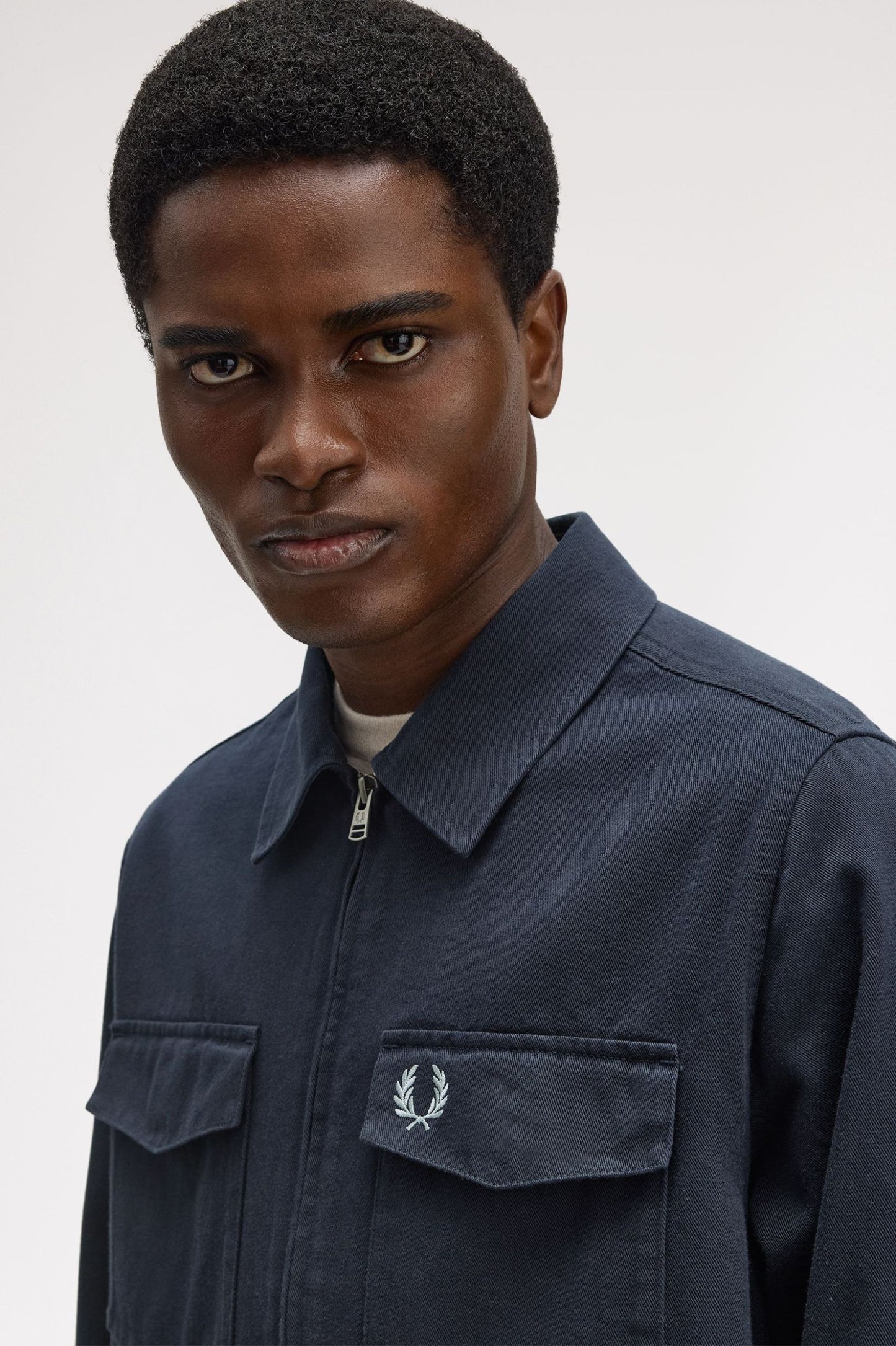Fred Perry Twill Zip Through Overshirt