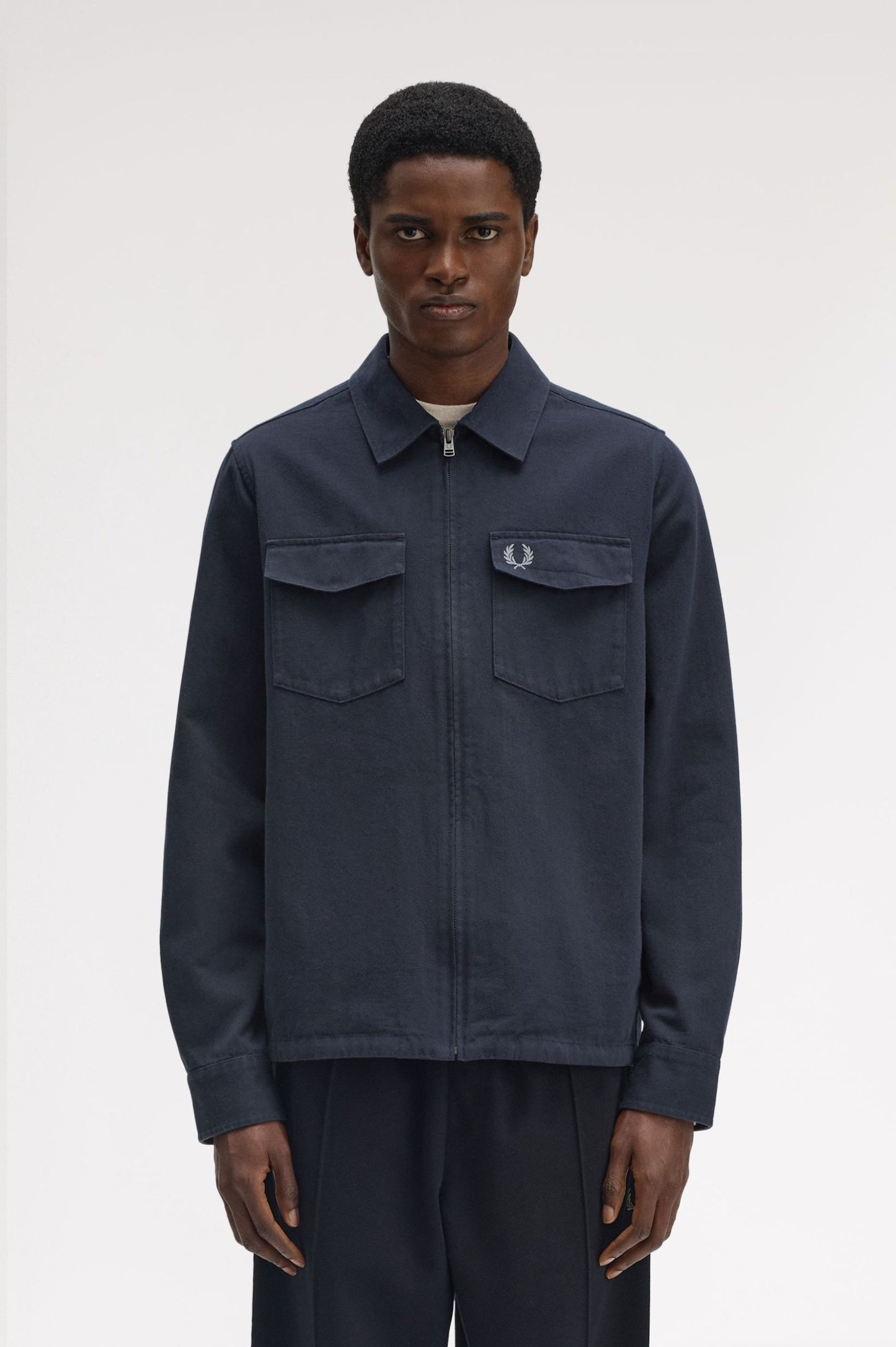 Fred Perry Twill Zip Through Overshirt
