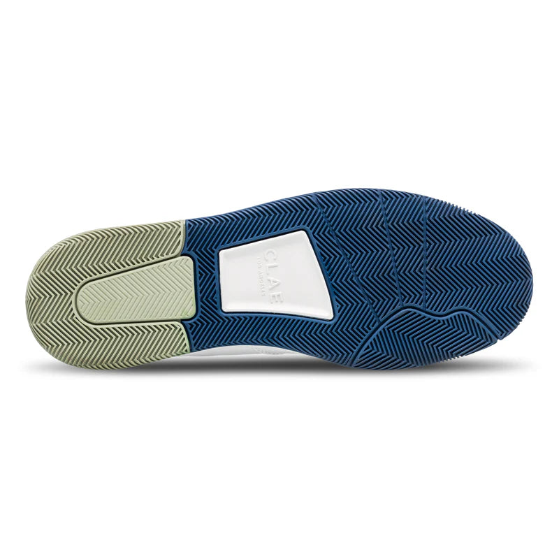 Clae Malone White Leather Denim