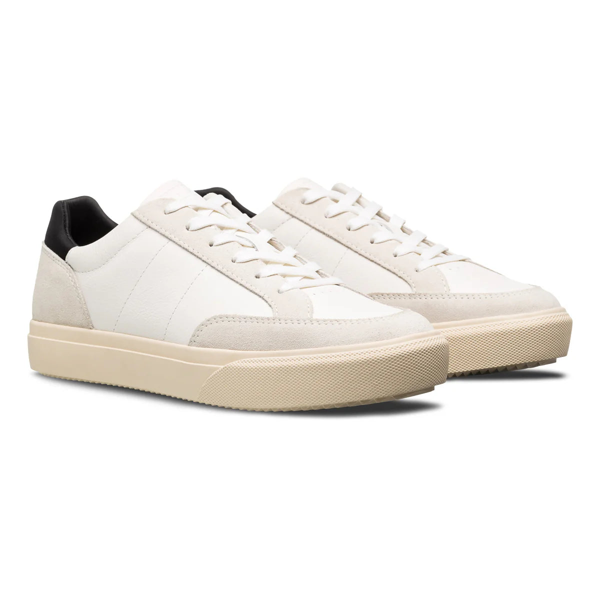 Clae Monroe White Leather Black