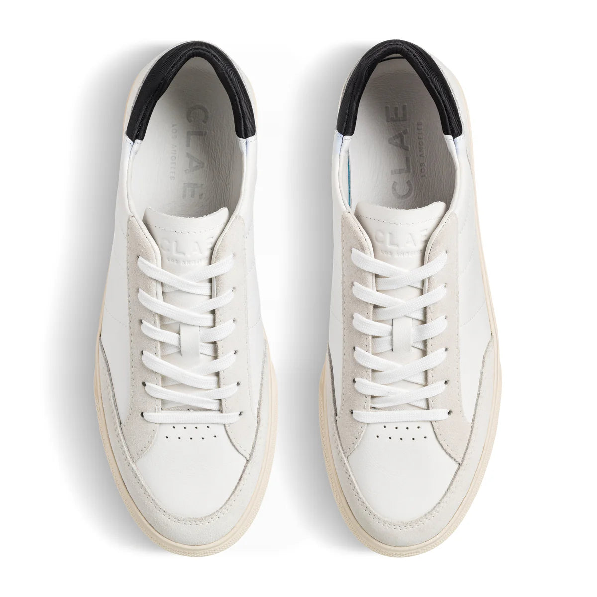 Clae Monroe White Leather Black