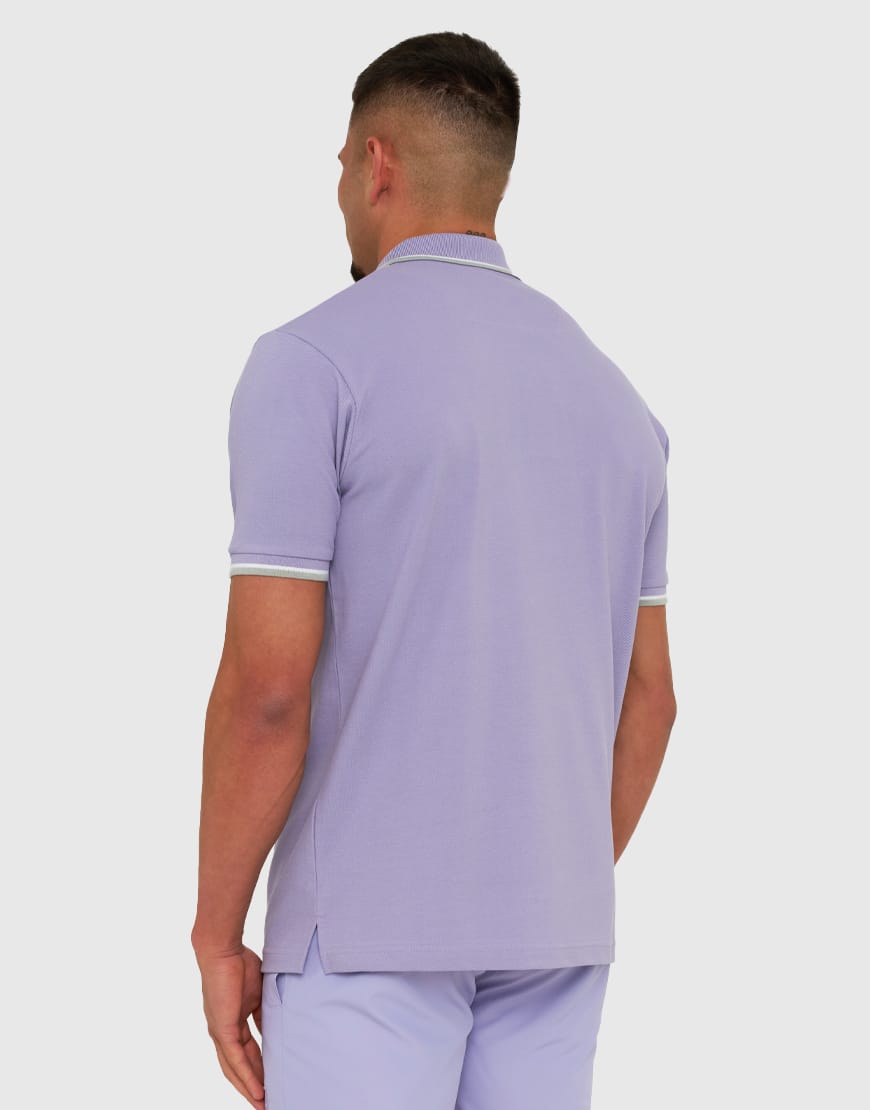 Marshall Artist Tipped Polo Shirt // Lavender