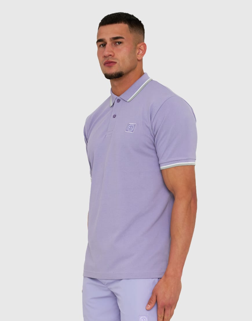 Marshall Artist Tipped Polo Shirt // Lavender