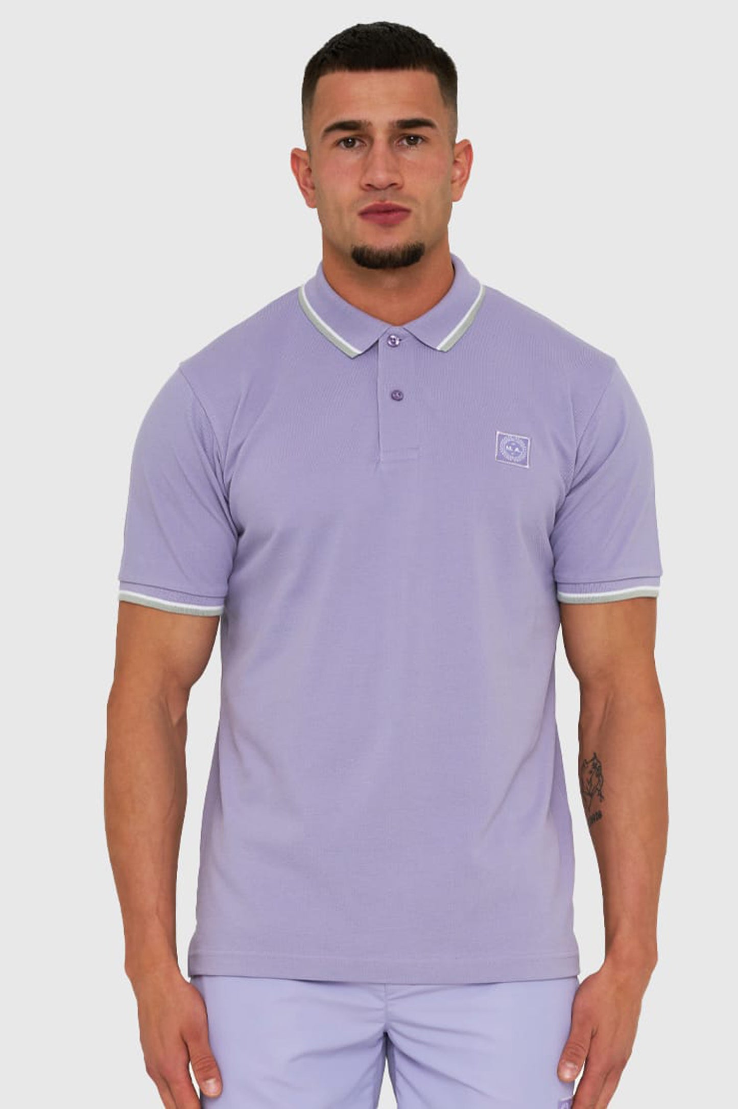 Marshall Artist Tipped Polo Shirt // Lavender
