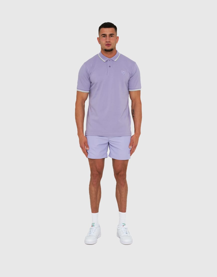 Marshall Artist Tipped Polo Shirt // Lavender