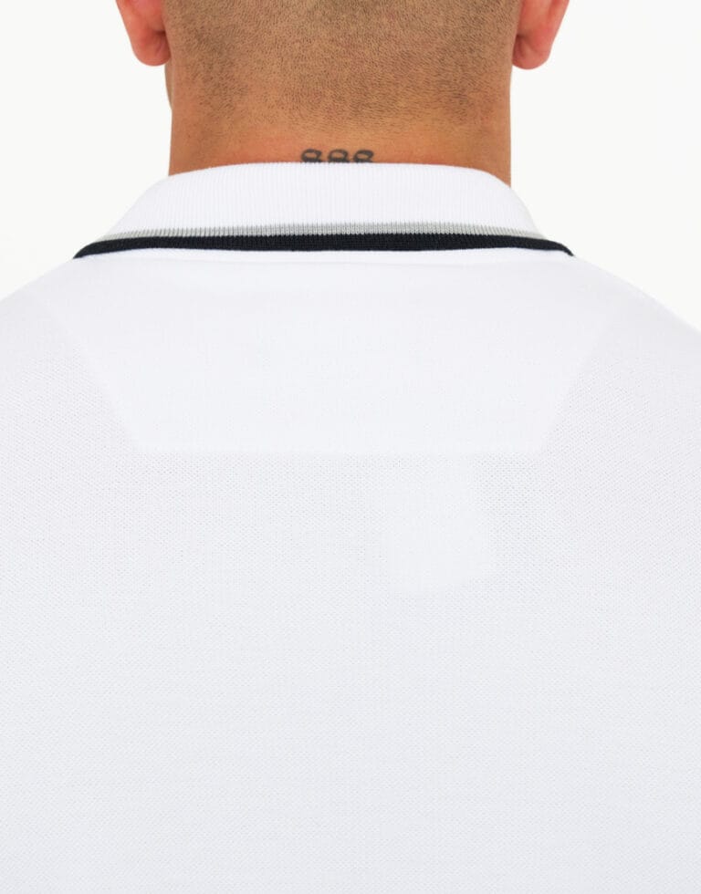 Marshall Artist Tipped Polo Shirt // White