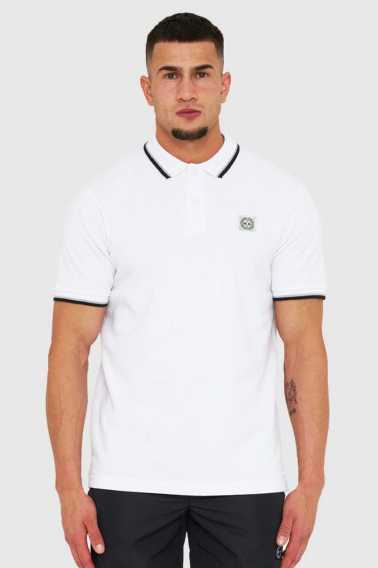 Marshall Artist Tipped Polo Shirt // White