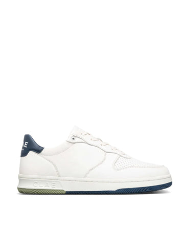Clae Malone White Leather Denim