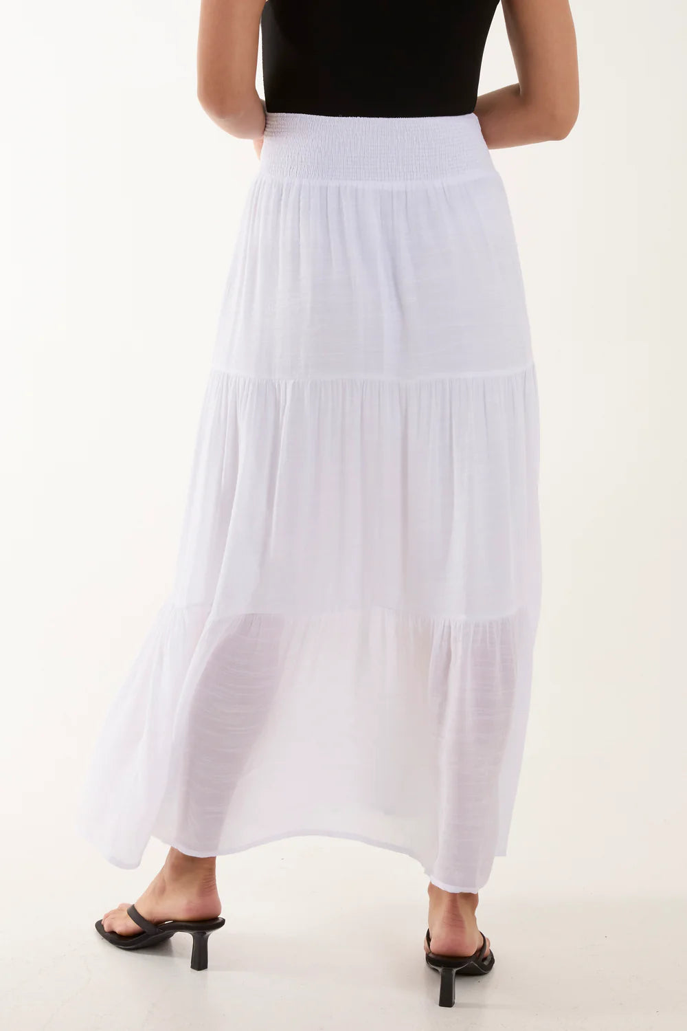 Nova Of London Shirring Waist Maxi Skirt