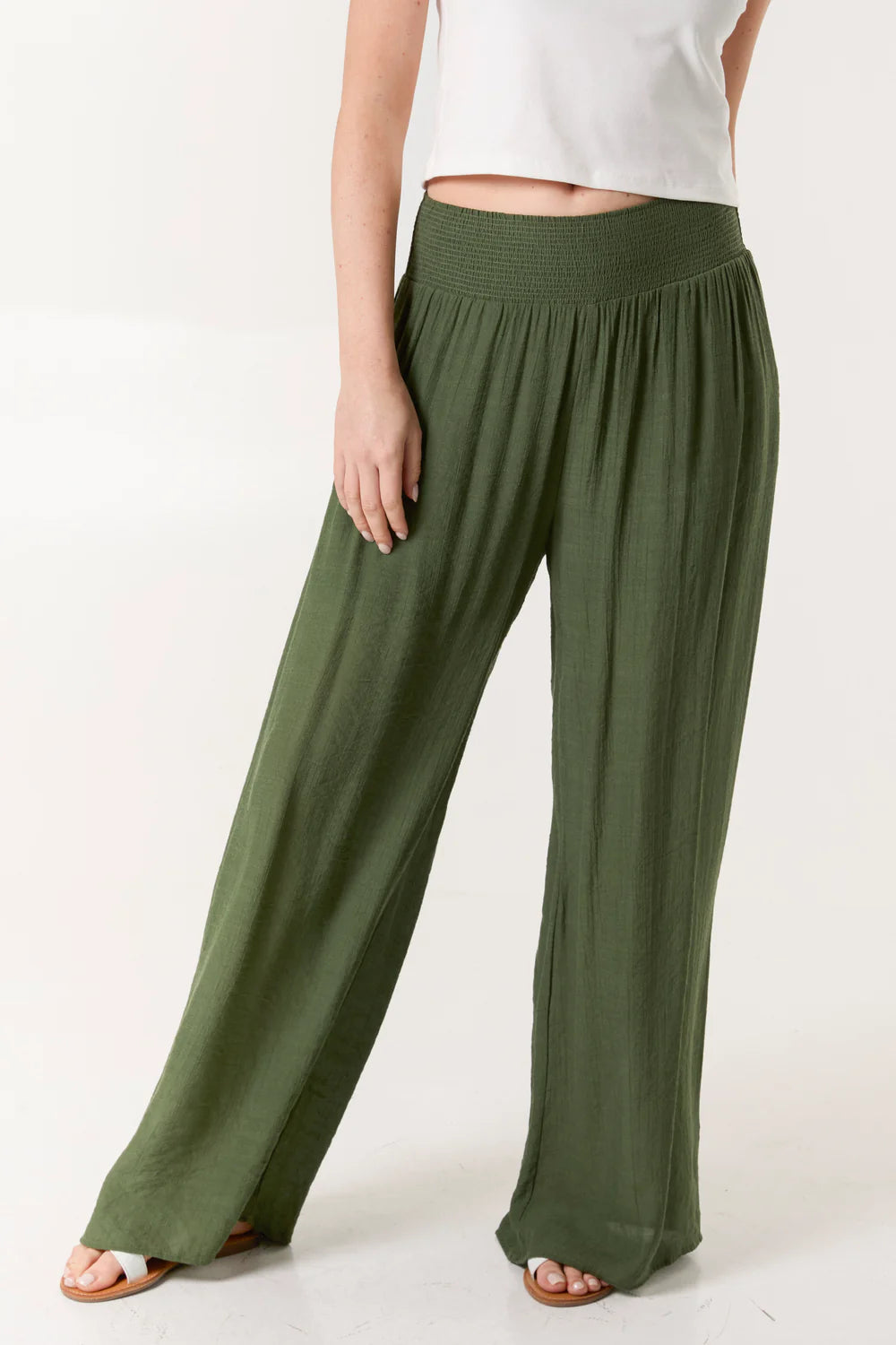 Nova of London Shirred Wide Leg Trouser
