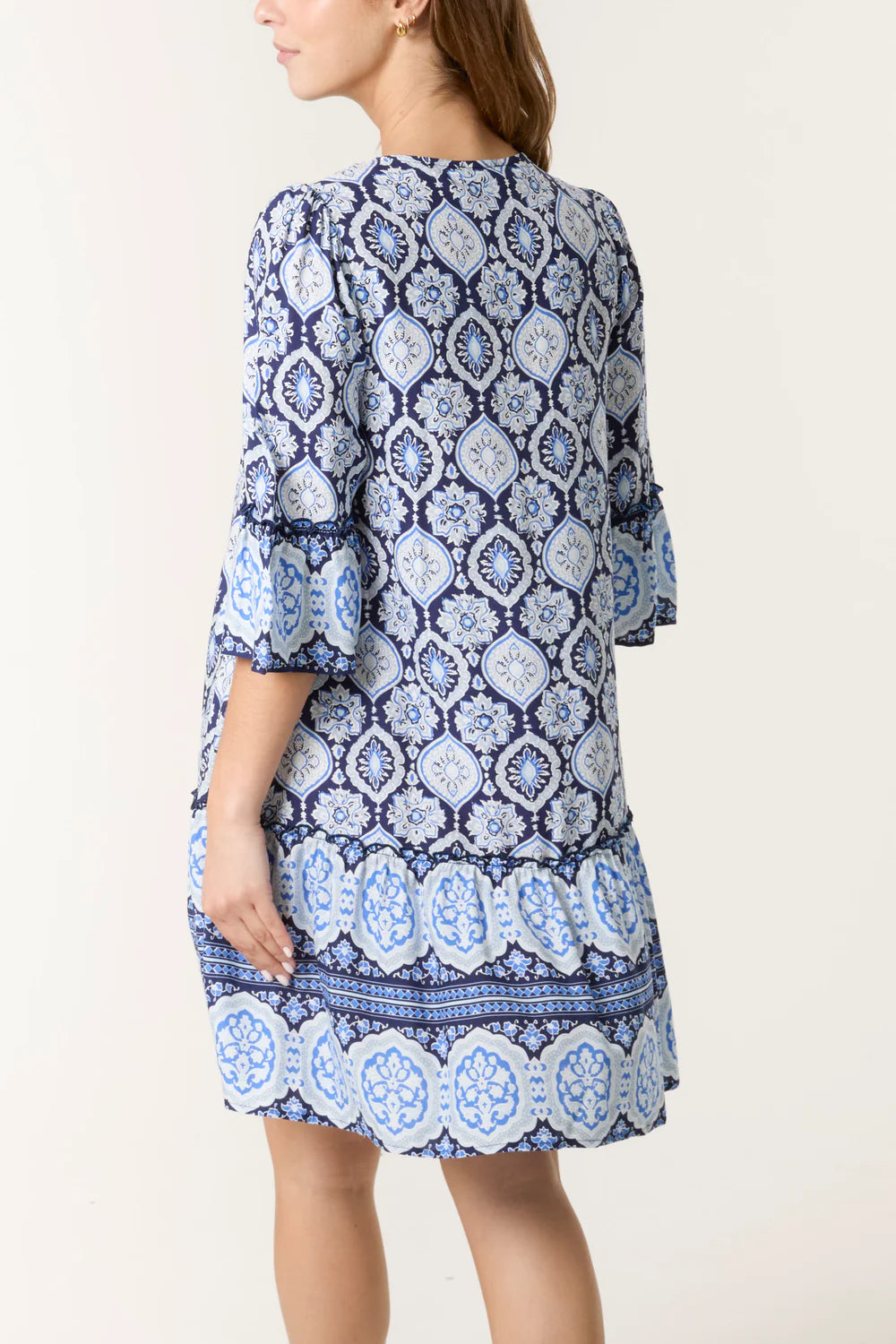Nova of London Printed Tassels Smock Dress