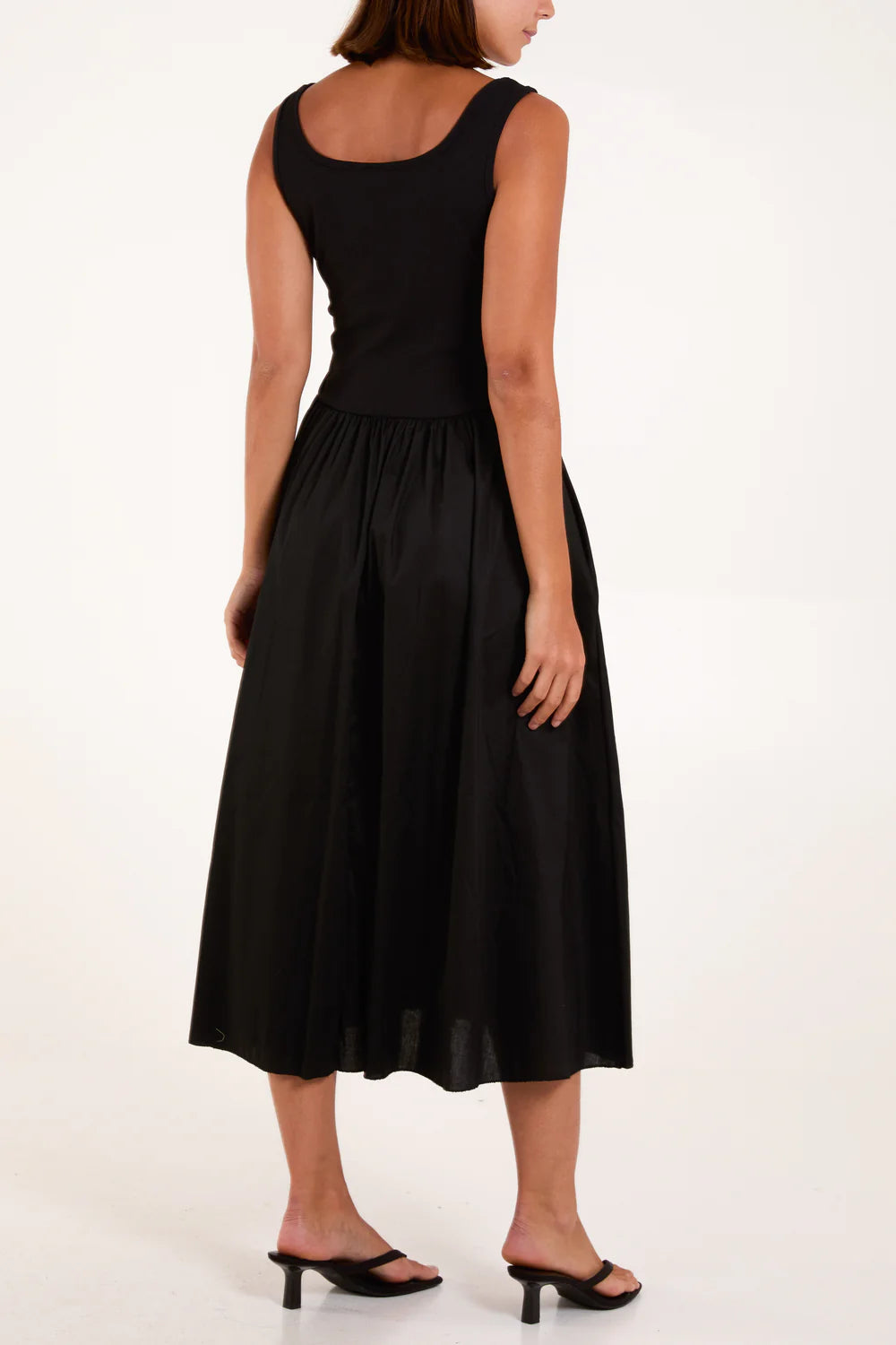 Nova of London Square Neck Sleeveless Pocket Dress