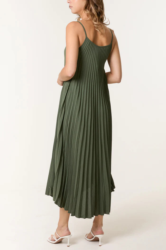 Nova of London Pleated Cami Strap Midi Dress