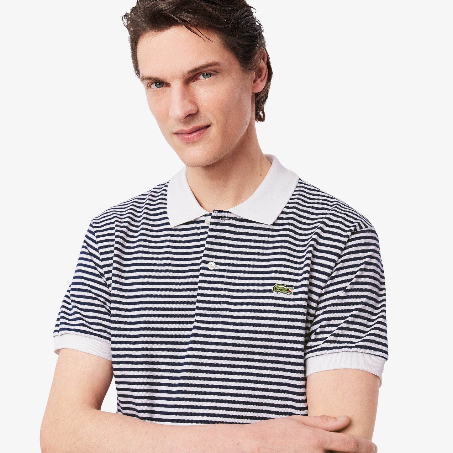 Lacoste Classic Fit L.12.12 Striped Petit Piqué Polo Shirt