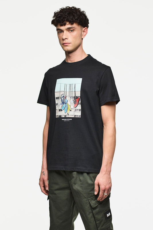 Weekend Offender Battle Lines Graphic T-Shirt Black