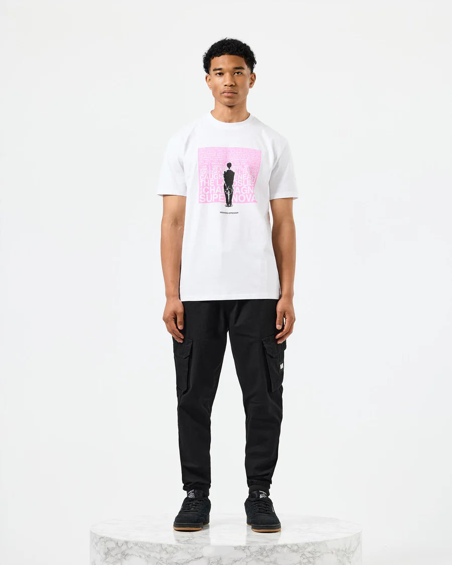 Weekend Offender Supernova Graphic T-Shirt White/Pink