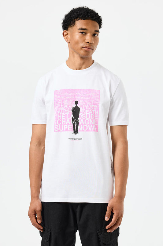 Weekend Offender Supernova Graphic T-Shirt White/Pink