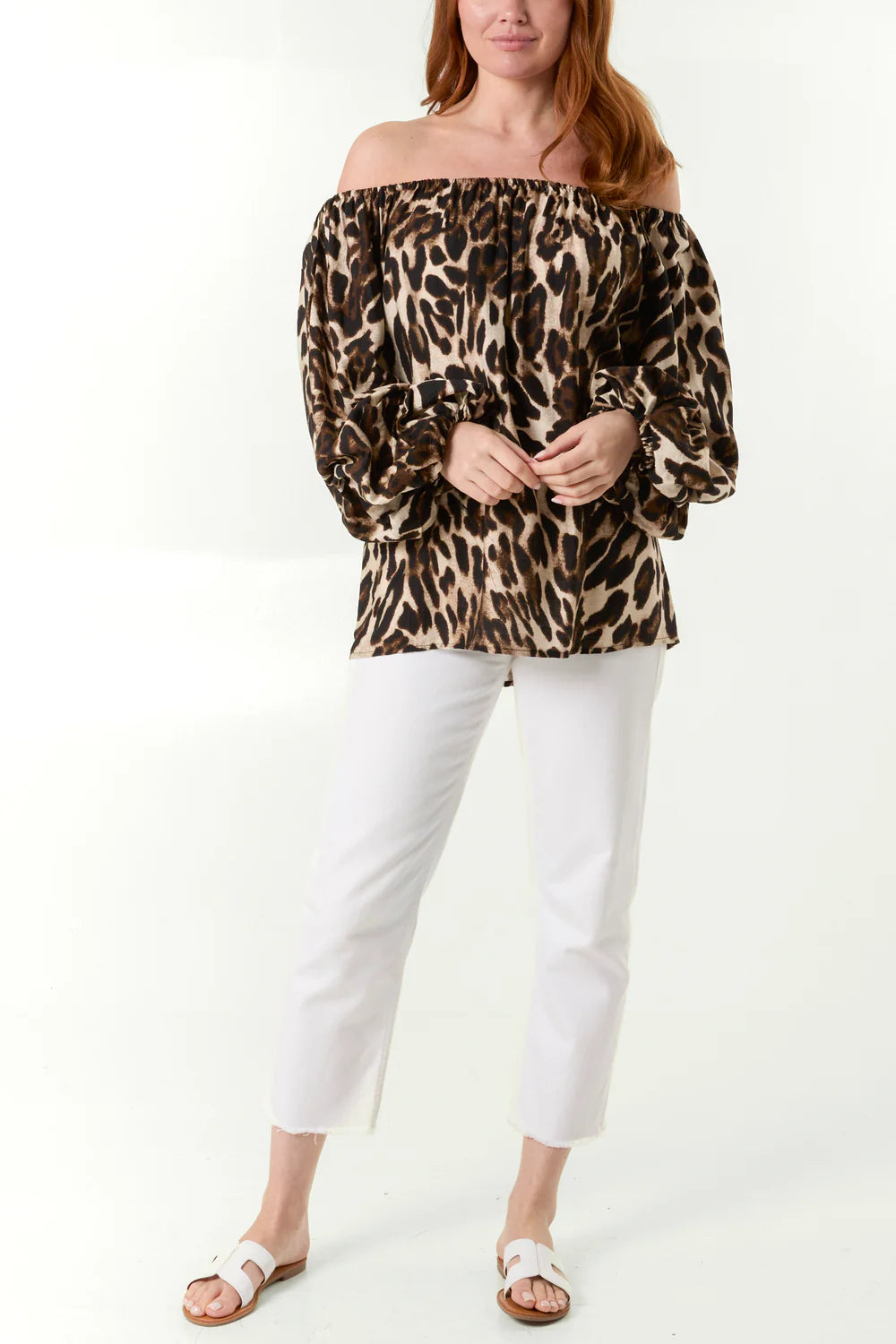 Nova of London Leopard Print Bardot Top