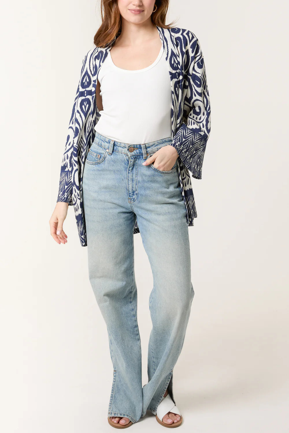 Nova of London Abstract Print Kimono