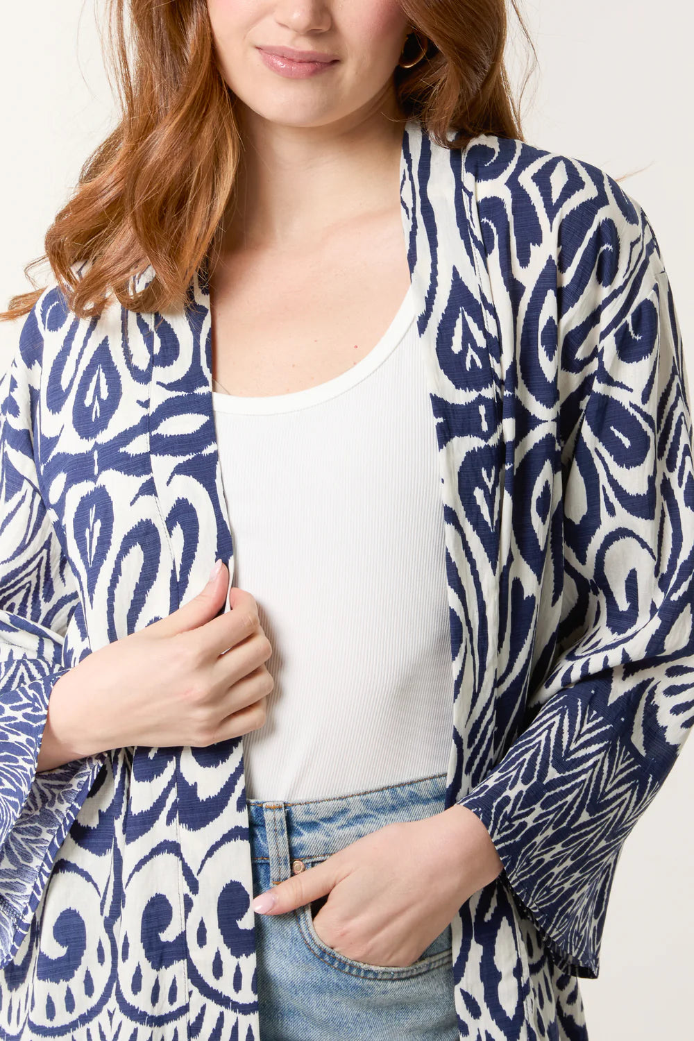 Nova of London Abstract Print Kimono