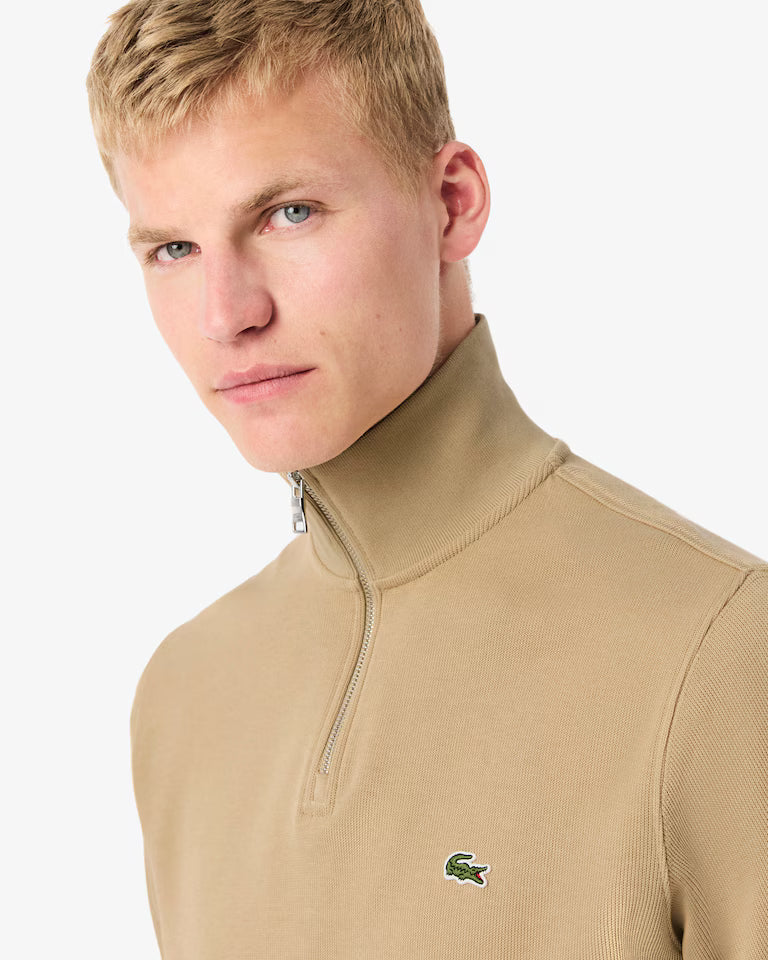 Lacoste Zip-Up High Neck Interlock Sweatshirt