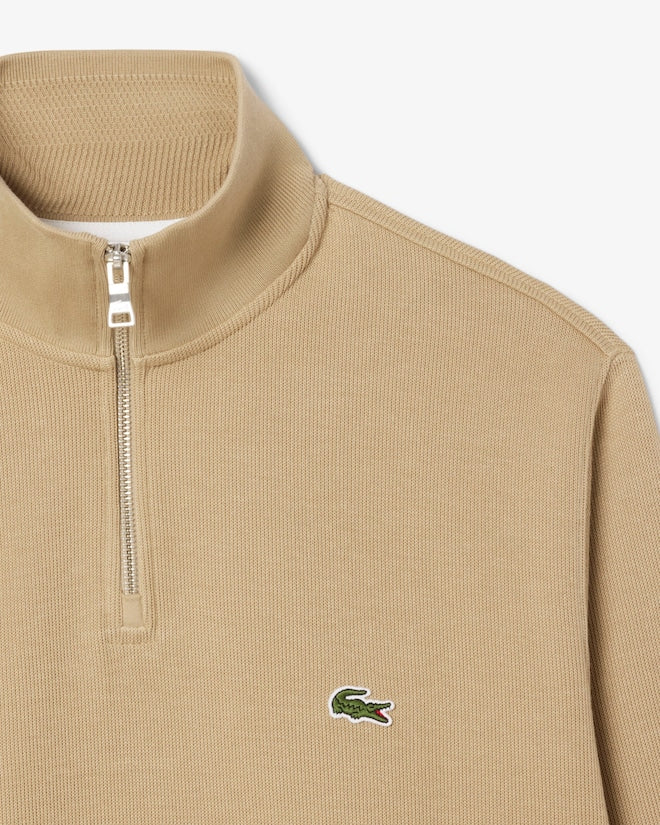 Lacoste Zip-Up High Neck Interlock Sweatshirt