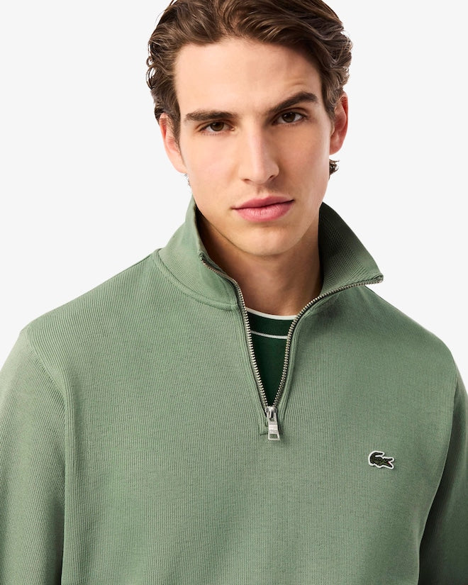 Lacoste Zip-Up High Neck Interlock Sweatshirt