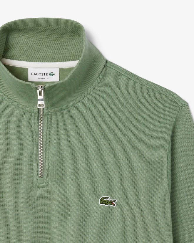 Lacoste Zip-Up High Neck Interlock Sweatshirt