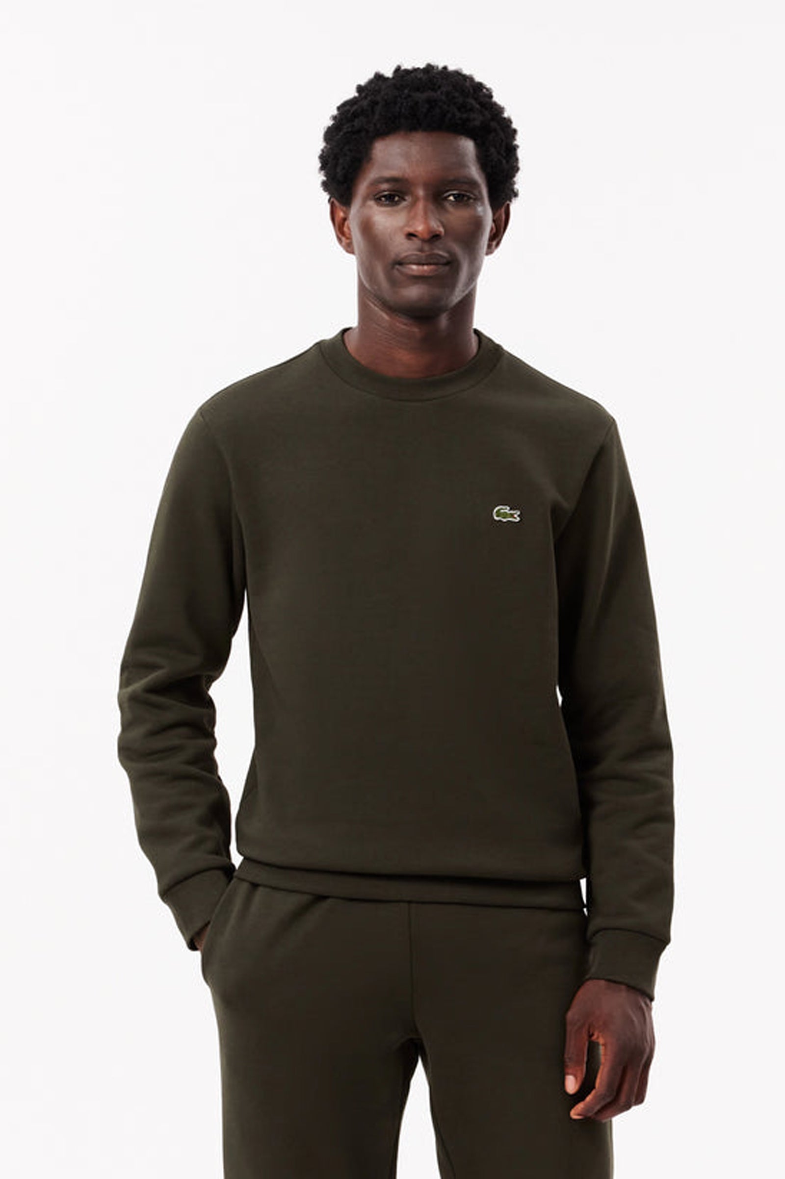 Lacoste fleece sweatshirt hotsell