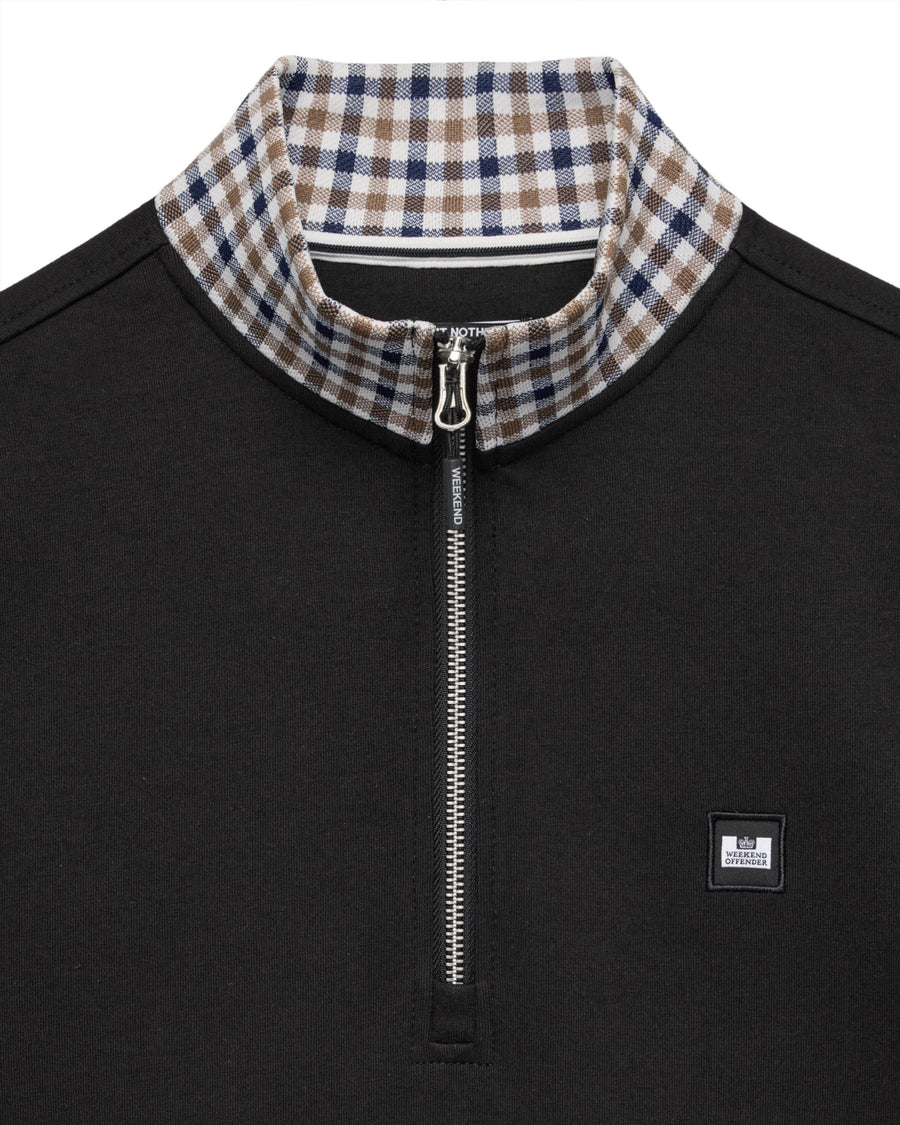 Weekend Offender Henson Quarter Zip Sweatshirt Black