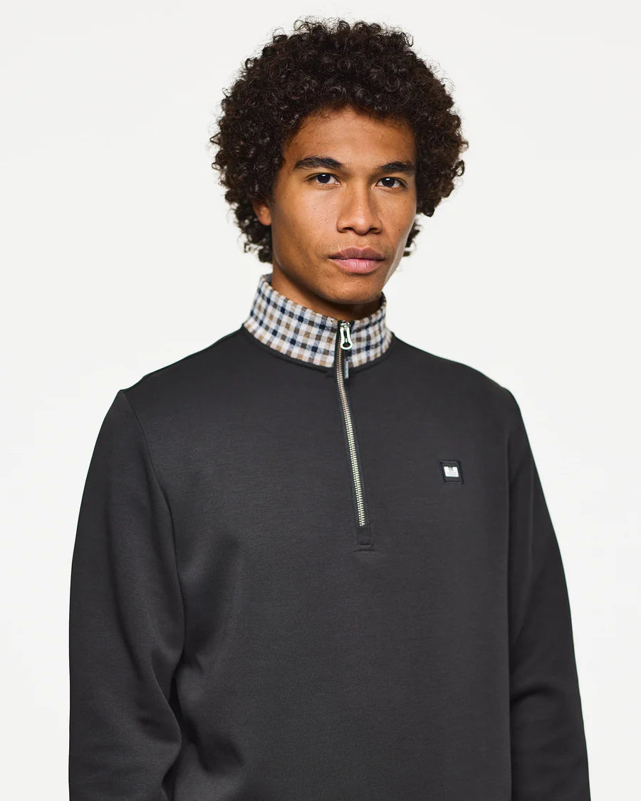 Weekend Offender Henson Quarter Zip Sweatshirt Black