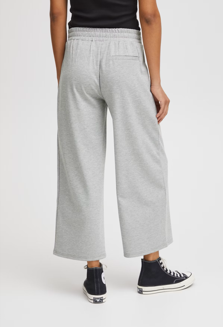 Ichi Ihkate Ankle Length Wide Trousers