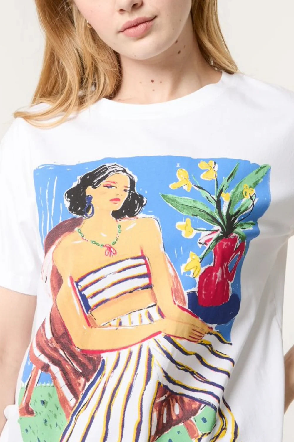 Nova of London Abstract Girl & Flower T-Shirt