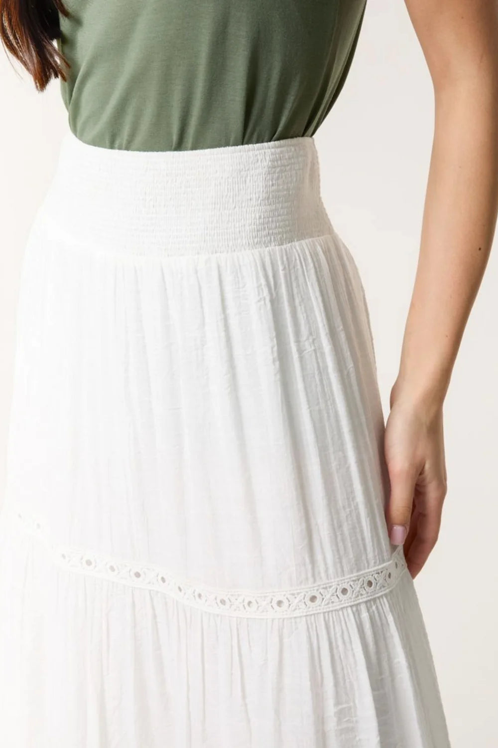 Nova of London Crochet Tiered Maxi Skirt