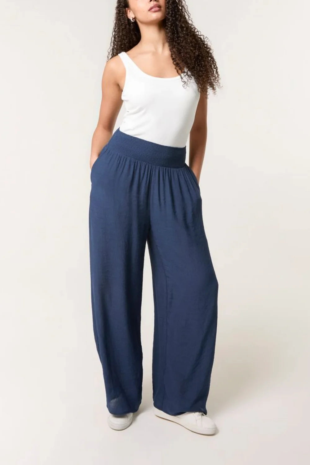 Nova of London Shirred Wide-Leg Trouser