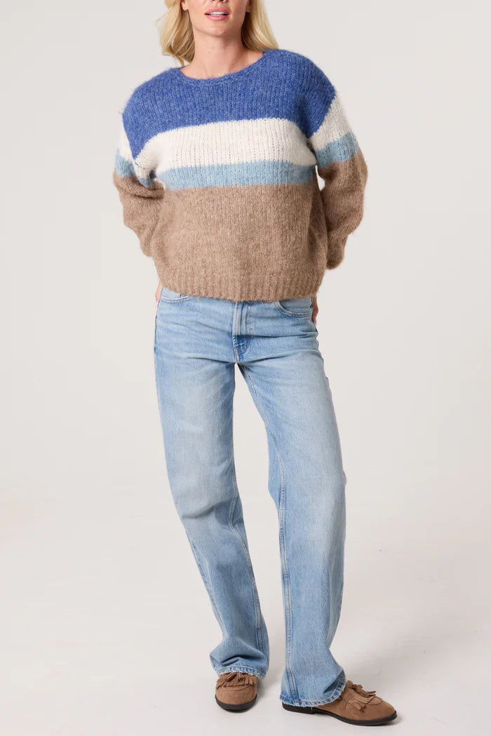 Nova of London Colour Block Knit Jumper
