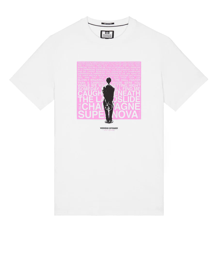 Weekend Offender Supernova Graphic T-Shirt White/Pink