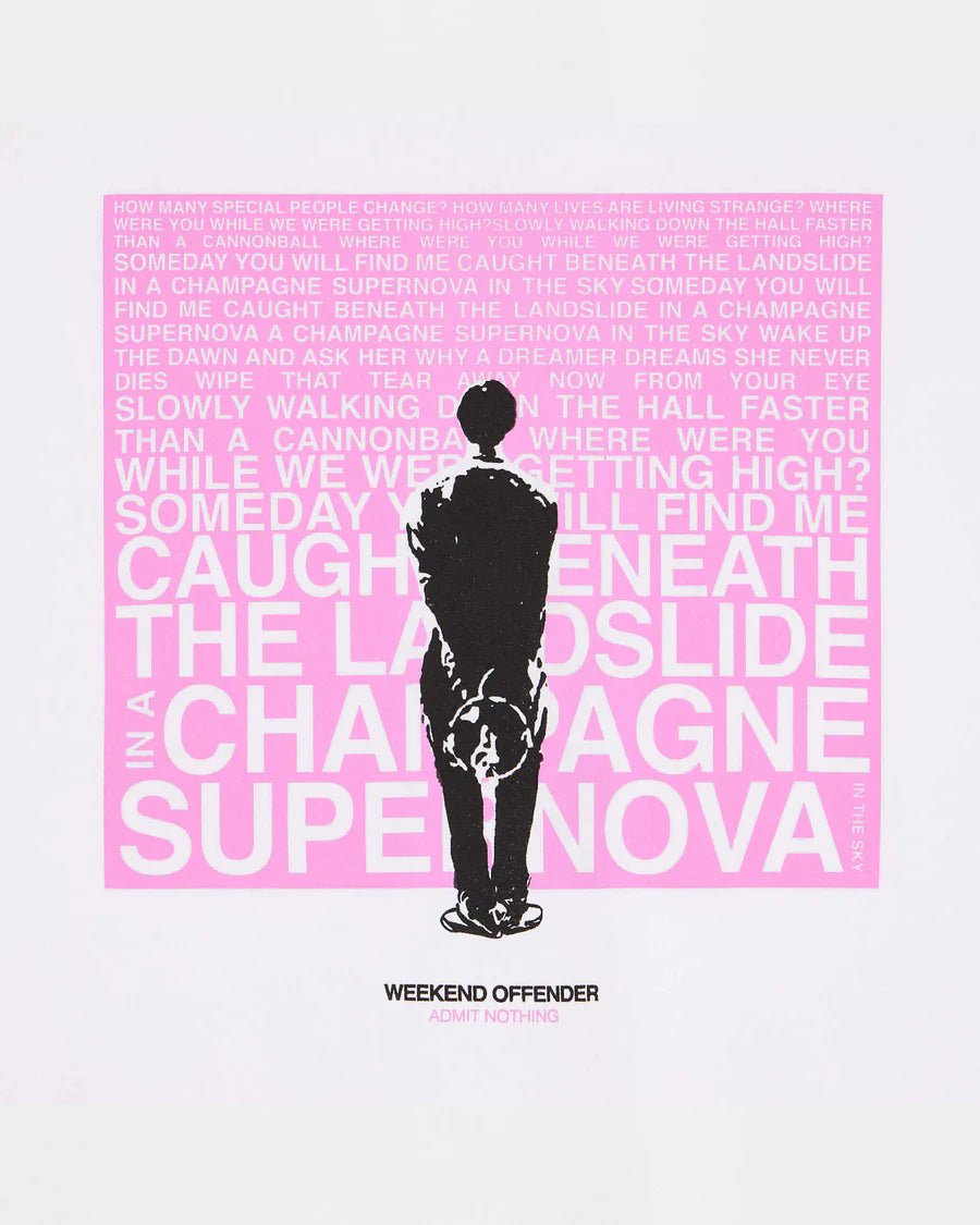 Weekend Offender Supernova Graphic T-Shirt White/Pink