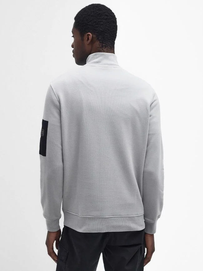 Barbour Mens Ultimate Grey Alloy Half Zip Sweatshirt
