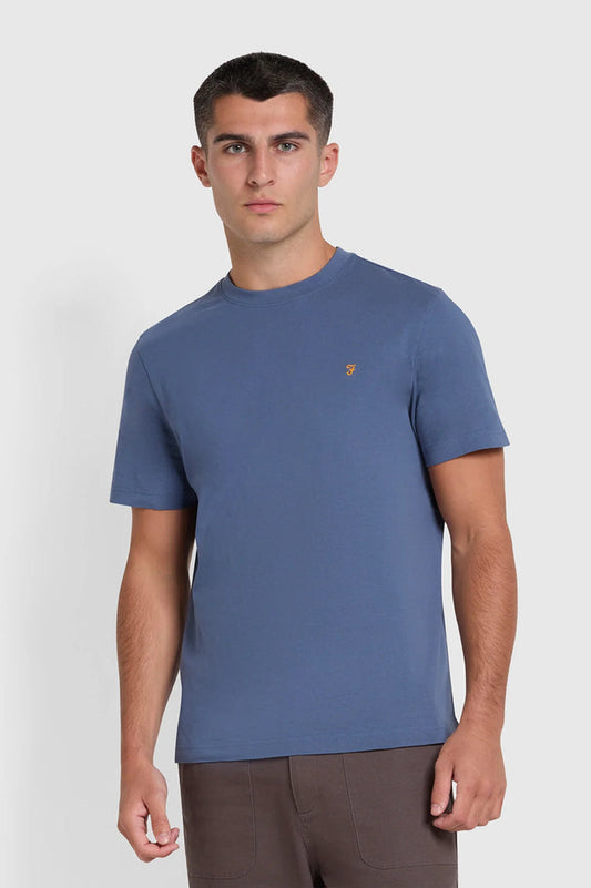 Farah Danny Regular Fit Organic Cotton T-Shirt / Sheaf Blue
