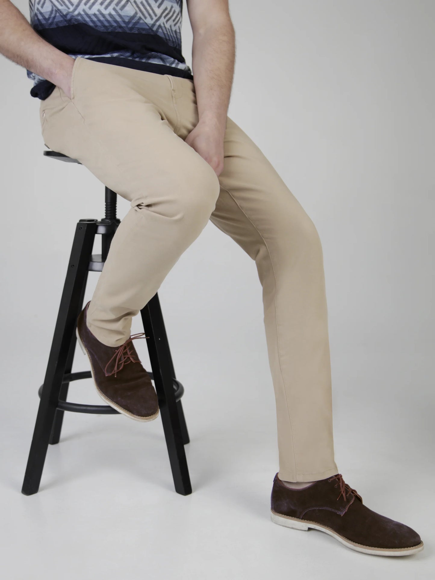 Mish Mash Slim Fit Mid Stretch Casual Cotton Bromley Stone Chino Trouser