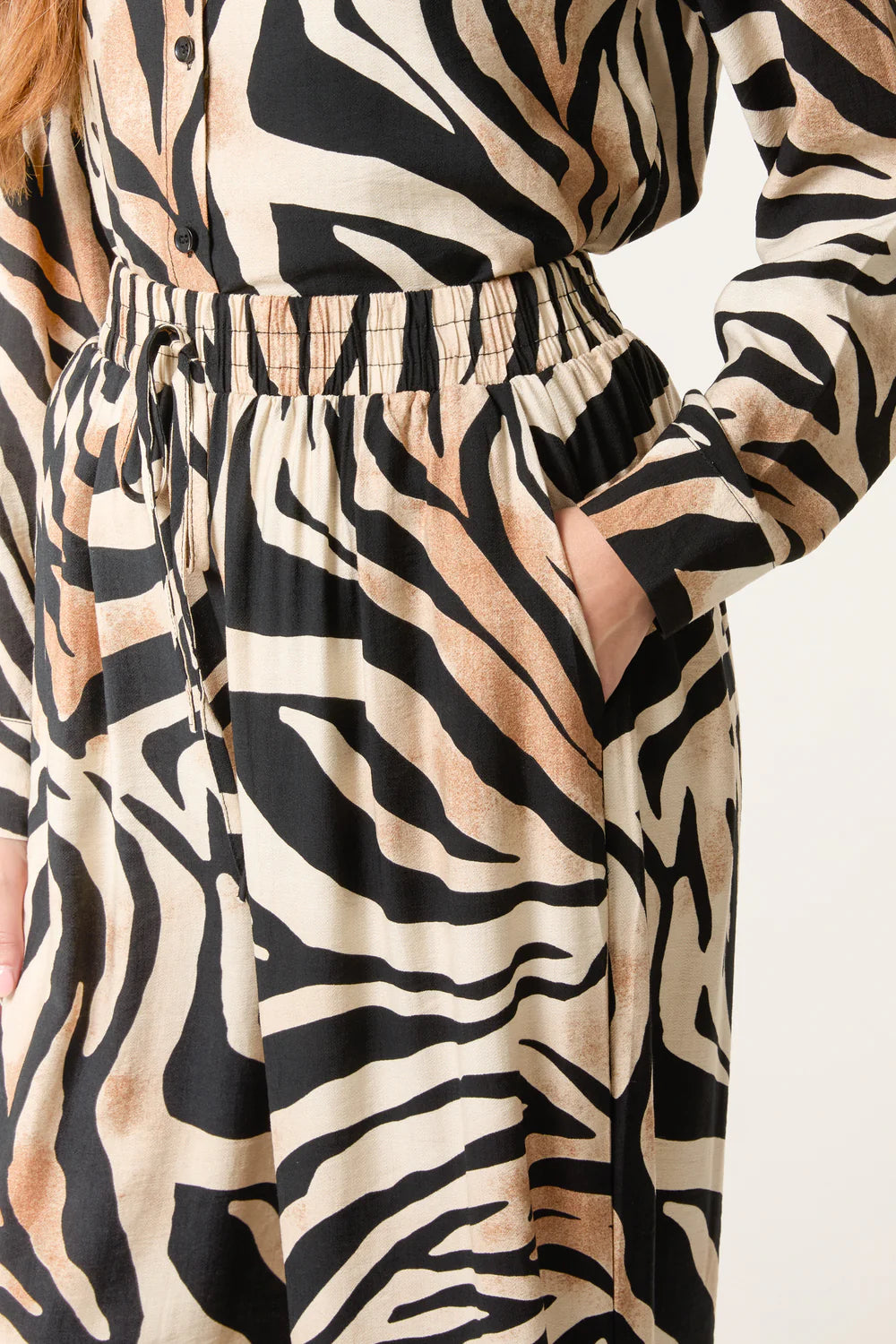 Nova of London Zebra Print Wide Leg Trousers