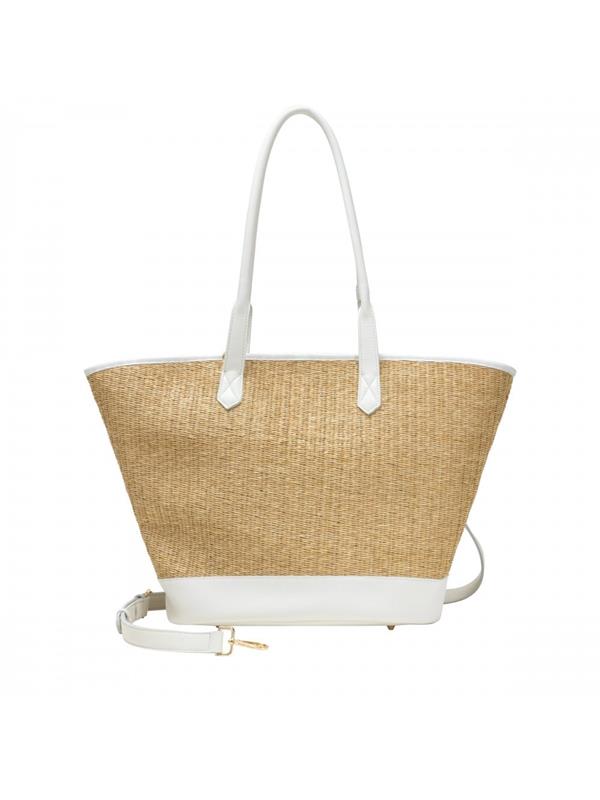 Every Other Bags Straw Grab Bag White