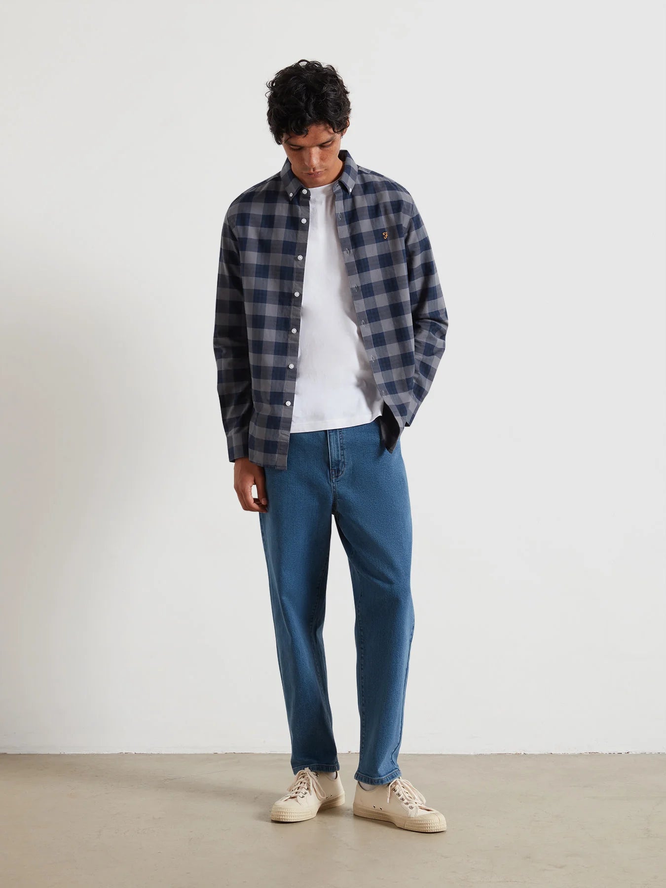 Farah Brewer Check Oxford Shirt